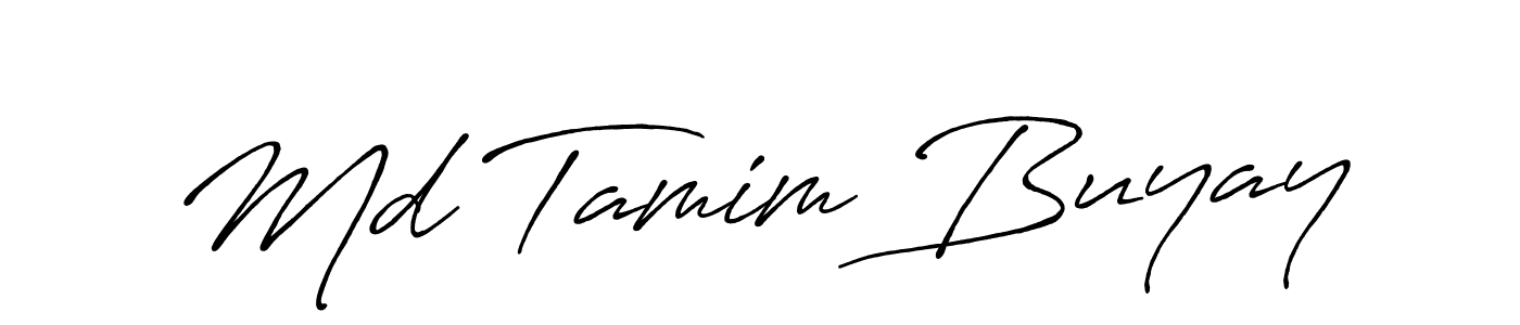 Create a beautiful signature design for name Md Tamim Buyay. With this signature (Antro_Vectra_Bolder) fonts, you can make a handwritten signature for free. Md Tamim Buyay signature style 7 images and pictures png