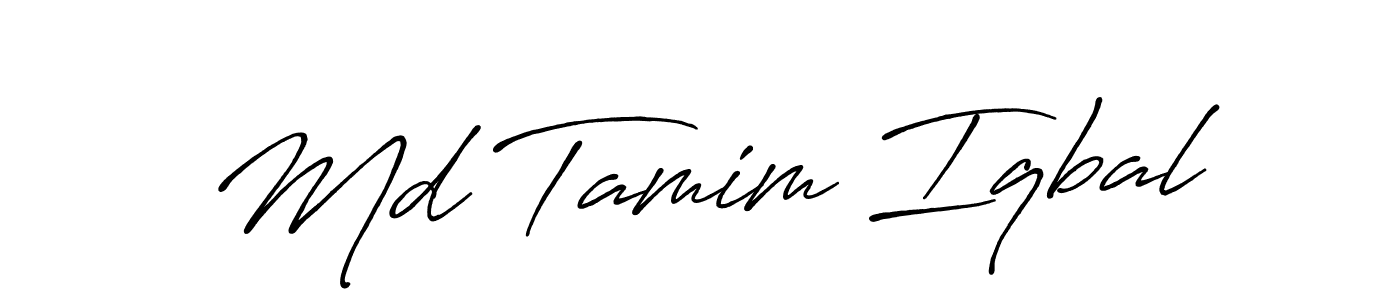 Use a signature maker to create a handwritten signature online. With this signature software, you can design (Antro_Vectra_Bolder) your own signature for name Md Tamim Iqbal. Md Tamim Iqbal signature style 7 images and pictures png