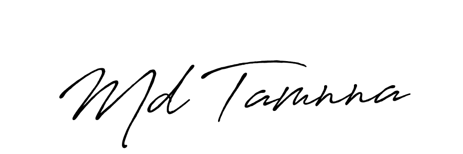 Design your own signature with our free online signature maker. With this signature software, you can create a handwritten (Antro_Vectra_Bolder) signature for name Md Tamnna. Md Tamnna signature style 7 images and pictures png