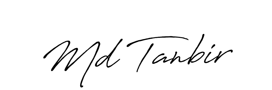 Design your own signature with our free online signature maker. With this signature software, you can create a handwritten (Antro_Vectra_Bolder) signature for name Md Tanbir. Md Tanbir signature style 7 images and pictures png