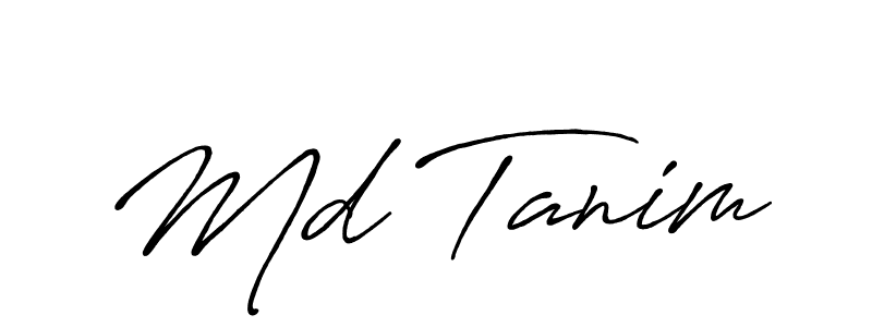 Also You can easily find your signature by using the search form. We will create Md Tanim name handwritten signature images for you free of cost using Antro_Vectra_Bolder sign style. Md Tanim signature style 7 images and pictures png