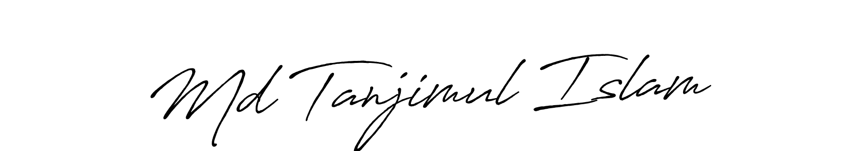 Make a beautiful signature design for name Md Tanjimul Islam. With this signature (Antro_Vectra_Bolder) style, you can create a handwritten signature for free. Md Tanjimul Islam signature style 7 images and pictures png