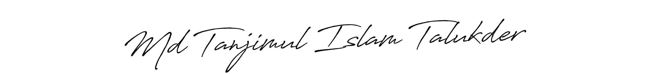 How to make Md Tanjimul Islam Talukder name signature. Use Antro_Vectra_Bolder style for creating short signs online. This is the latest handwritten sign. Md Tanjimul Islam Talukder signature style 7 images and pictures png