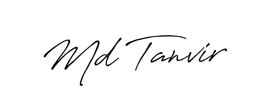 Create a beautiful signature design for name Md Tanvir. With this signature (Antro_Vectra_Bolder) fonts, you can make a handwritten signature for free. Md Tanvir signature style 7 images and pictures png