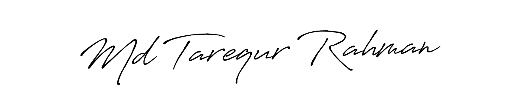 How to make Md Tarequr Rahman name signature. Use Antro_Vectra_Bolder style for creating short signs online. This is the latest handwritten sign. Md Tarequr Rahman signature style 7 images and pictures png