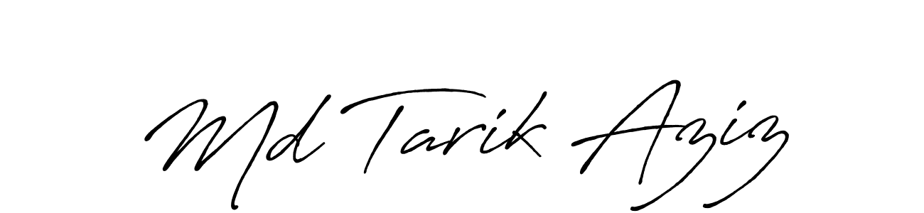 Md Tarik Aziz stylish signature style. Best Handwritten Sign (Antro_Vectra_Bolder) for my name. Handwritten Signature Collection Ideas for my name Md Tarik Aziz. Md Tarik Aziz signature style 7 images and pictures png