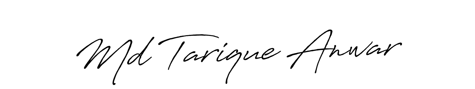 How to make Md Tarique Anwar name signature. Use Antro_Vectra_Bolder style for creating short signs online. This is the latest handwritten sign. Md Tarique Anwar signature style 7 images and pictures png