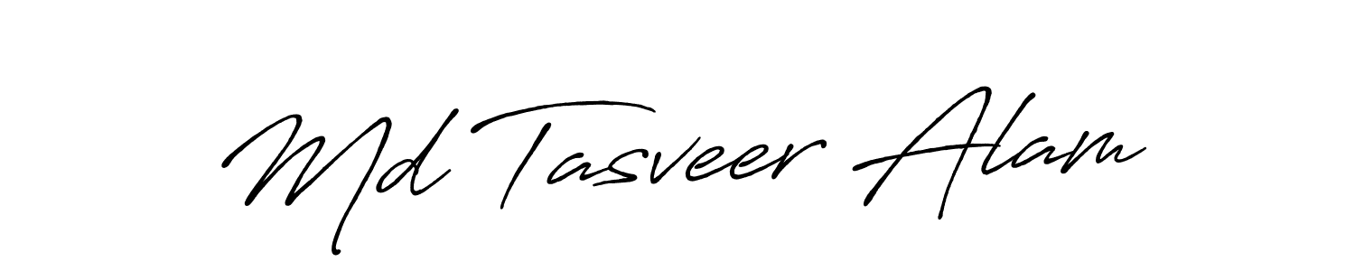 Use a signature maker to create a handwritten signature online. With this signature software, you can design (Antro_Vectra_Bolder) your own signature for name Md Tasveer Alam. Md Tasveer Alam signature style 7 images and pictures png