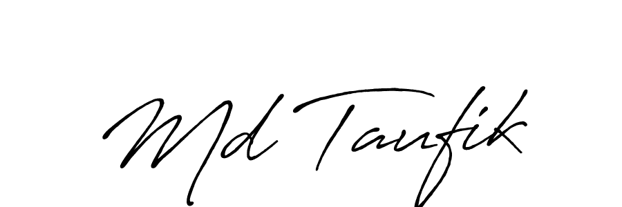 Create a beautiful signature design for name Md Taufik. With this signature (Antro_Vectra_Bolder) fonts, you can make a handwritten signature for free. Md Taufik signature style 7 images and pictures png