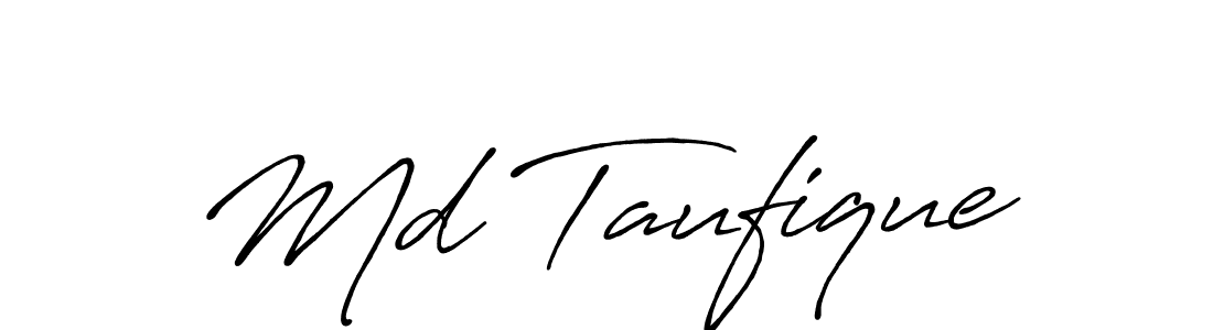 Make a beautiful signature design for name Md Taufique. With this signature (Antro_Vectra_Bolder) style, you can create a handwritten signature for free. Md Taufique signature style 7 images and pictures png