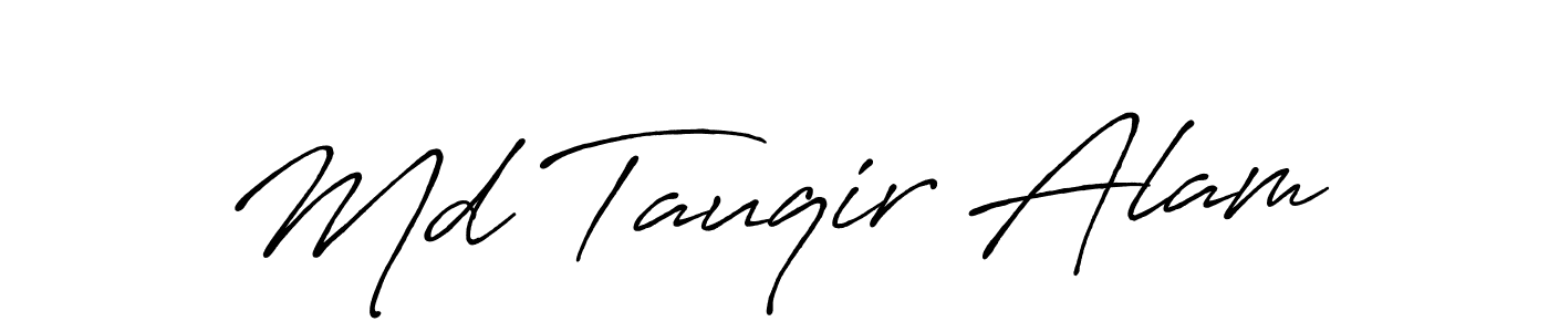 Design your own signature with our free online signature maker. With this signature software, you can create a handwritten (Antro_Vectra_Bolder) signature for name Md Tauqir Alam. Md Tauqir Alam signature style 7 images and pictures png