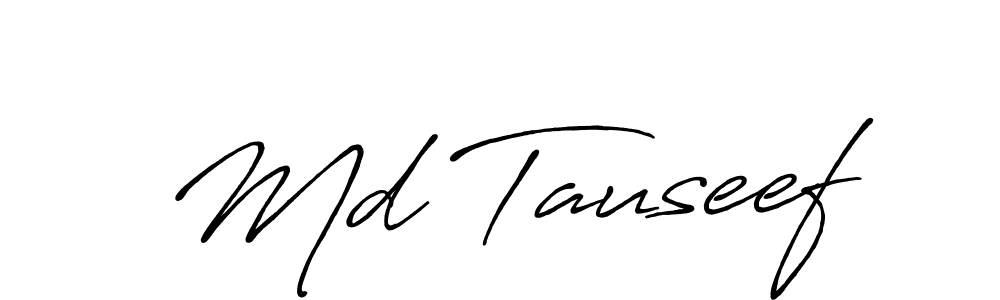 Md Tauseef stylish signature style. Best Handwritten Sign (Antro_Vectra_Bolder) for my name. Handwritten Signature Collection Ideas for my name Md Tauseef. Md Tauseef signature style 7 images and pictures png