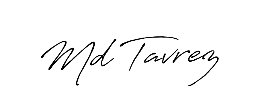 Similarly Antro_Vectra_Bolder is the best handwritten signature design. Signature creator online .You can use it as an online autograph creator for name Md Tavrez. Md Tavrez signature style 7 images and pictures png
