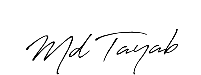 How to make Md Tayab signature? Antro_Vectra_Bolder is a professional autograph style. Create handwritten signature for Md Tayab name. Md Tayab signature style 7 images and pictures png