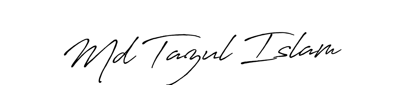 Make a beautiful signature design for name Md Tazul Islam. With this signature (Antro_Vectra_Bolder) style, you can create a handwritten signature for free. Md Tazul Islam signature style 7 images and pictures png