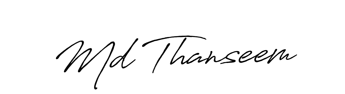 It looks lik you need a new signature style for name Md Thanseem. Design unique handwritten (Antro_Vectra_Bolder) signature with our free signature maker in just a few clicks. Md Thanseem signature style 7 images and pictures png