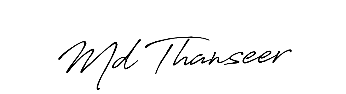 The best way (Antro_Vectra_Bolder) to make a short signature is to pick only two or three words in your name. The name Md Thanseer include a total of six letters. For converting this name. Md Thanseer signature style 7 images and pictures png