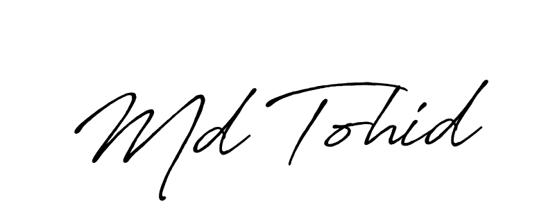 Design your own signature with our free online signature maker. With this signature software, you can create a handwritten (Antro_Vectra_Bolder) signature for name Md Tohid. Md Tohid signature style 7 images and pictures png