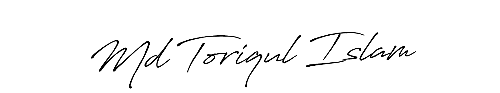 Also we have Md Toriqul Islam name is the best signature style. Create professional handwritten signature collection using Antro_Vectra_Bolder autograph style. Md Toriqul Islam signature style 7 images and pictures png