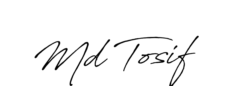 The best way (Antro_Vectra_Bolder) to make a short signature is to pick only two or three words in your name. The name Md Tosif include a total of six letters. For converting this name. Md Tosif signature style 7 images and pictures png