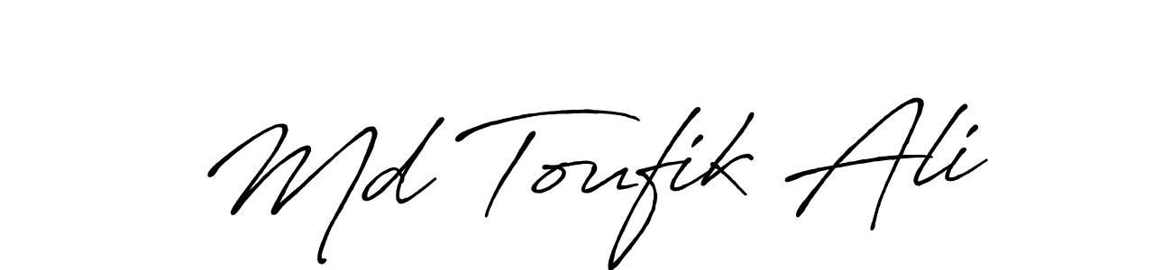 Also You can easily find your signature by using the search form. We will create Md Toufik Ali name handwritten signature images for you free of cost using Antro_Vectra_Bolder sign style. Md Toufik Ali signature style 7 images and pictures png
