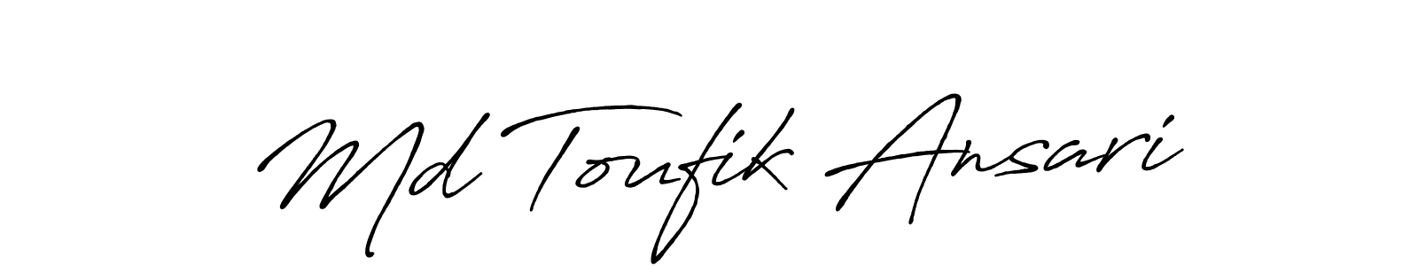 Similarly Antro_Vectra_Bolder is the best handwritten signature design. Signature creator online .You can use it as an online autograph creator for name Md Toufik Ansari. Md Toufik Ansari signature style 7 images and pictures png