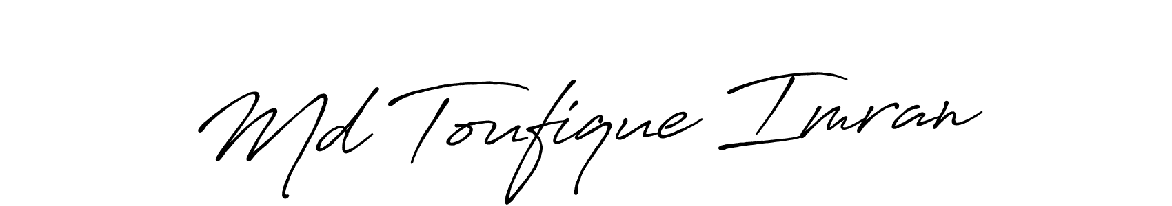 It looks lik you need a new signature style for name Md Toufique Imran. Design unique handwritten (Antro_Vectra_Bolder) signature with our free signature maker in just a few clicks. Md Toufique Imran signature style 7 images and pictures png