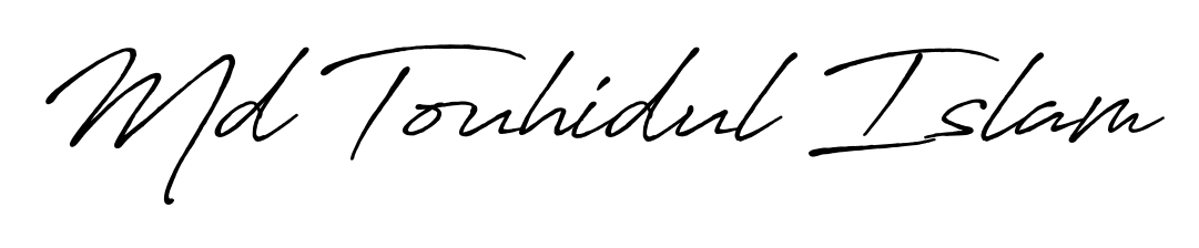 Use a signature maker to create a handwritten signature online. With this signature software, you can design (Antro_Vectra_Bolder) your own signature for name Md Touhidul Islam. Md Touhidul Islam signature style 7 images and pictures png