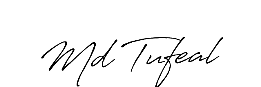 Make a beautiful signature design for name Md Tufeal. With this signature (Antro_Vectra_Bolder) style, you can create a handwritten signature for free. Md Tufeal signature style 7 images and pictures png