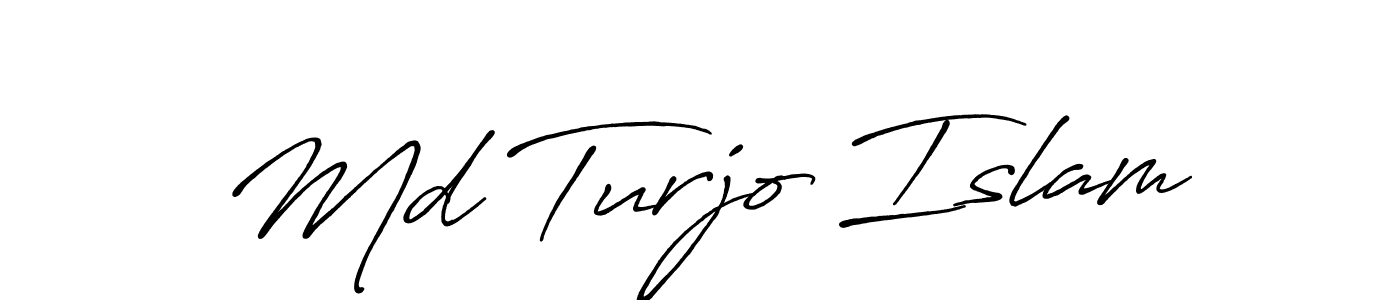 Md Turjo Islam stylish signature style. Best Handwritten Sign (Antro_Vectra_Bolder) for my name. Handwritten Signature Collection Ideas for my name Md Turjo Islam. Md Turjo Islam signature style 7 images and pictures png