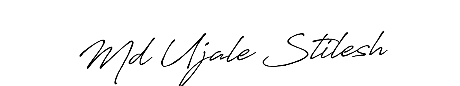 How to make Md Ujale Stilesh signature? Antro_Vectra_Bolder is a professional autograph style. Create handwritten signature for Md Ujale Stilesh name. Md Ujale Stilesh signature style 7 images and pictures png