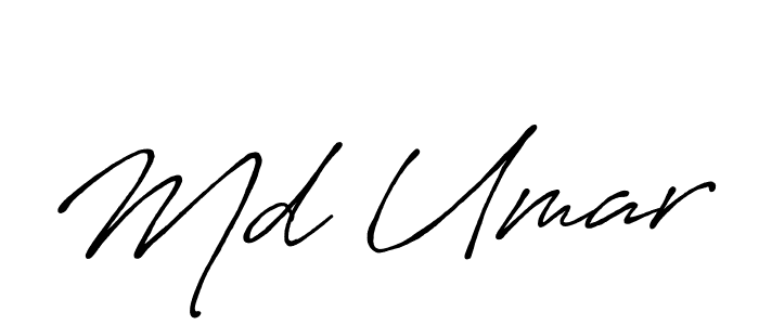 How to make Md Umar name signature. Use Antro_Vectra_Bolder style for creating short signs online. This is the latest handwritten sign. Md Umar signature style 7 images and pictures png