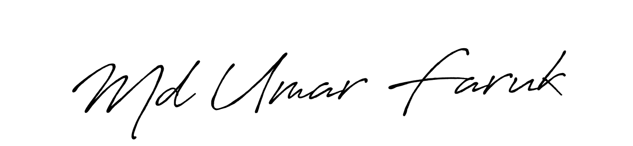 Make a beautiful signature design for name Md Umar Faruk. With this signature (Antro_Vectra_Bolder) style, you can create a handwritten signature for free. Md Umar Faruk signature style 7 images and pictures png