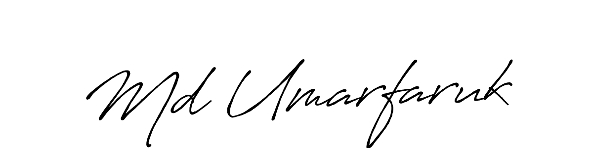 Use a signature maker to create a handwritten signature online. With this signature software, you can design (Antro_Vectra_Bolder) your own signature for name Md Umarfaruk. Md Umarfaruk signature style 7 images and pictures png