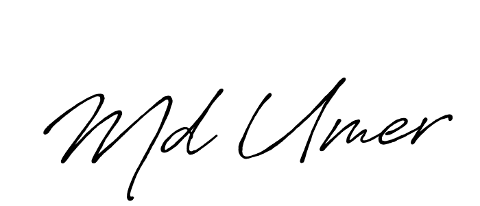 Create a beautiful signature design for name Md Umer. With this signature (Antro_Vectra_Bolder) fonts, you can make a handwritten signature for free. Md Umer signature style 7 images and pictures png