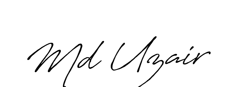 Design your own signature with our free online signature maker. With this signature software, you can create a handwritten (Antro_Vectra_Bolder) signature for name Md Uzair. Md Uzair signature style 7 images and pictures png