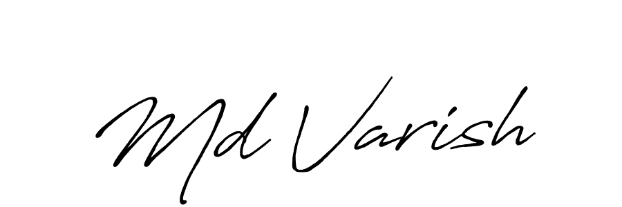 Create a beautiful signature design for name Md Varish. With this signature (Antro_Vectra_Bolder) fonts, you can make a handwritten signature for free. Md Varish signature style 7 images and pictures png