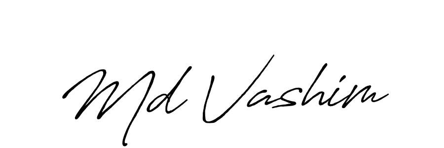 It looks lik you need a new signature style for name Md Vashim. Design unique handwritten (Antro_Vectra_Bolder) signature with our free signature maker in just a few clicks. Md Vashim signature style 7 images and pictures png