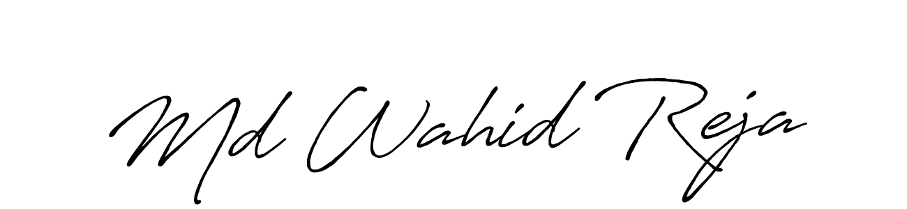 The best way (Antro_Vectra_Bolder) to make a short signature is to pick only two or three words in your name. The name Md Wahid Reja include a total of six letters. For converting this name. Md Wahid Reja signature style 7 images and pictures png