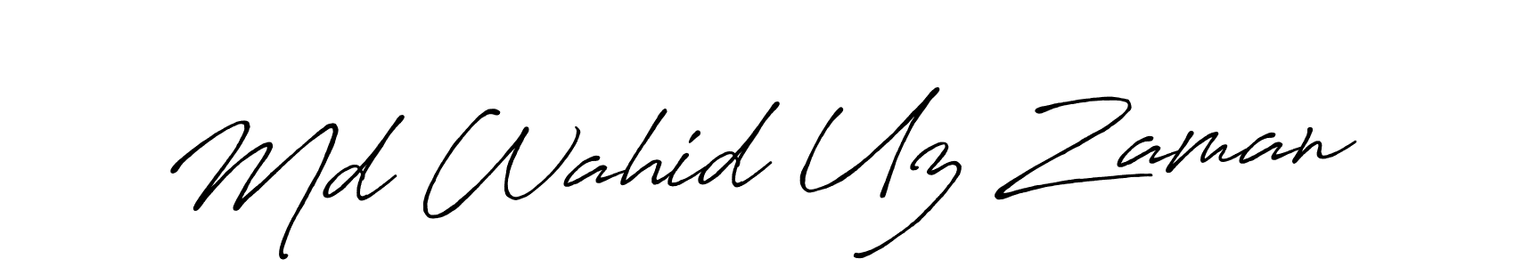 Design your own signature with our free online signature maker. With this signature software, you can create a handwritten (Antro_Vectra_Bolder) signature for name Md Wahid Uz Zaman. Md Wahid Uz Zaman signature style 7 images and pictures png