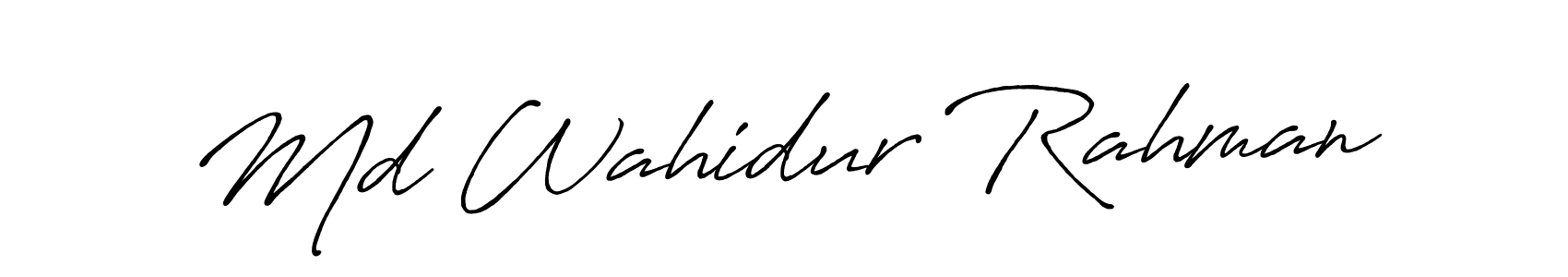 Use a signature maker to create a handwritten signature online. With this signature software, you can design (Antro_Vectra_Bolder) your own signature for name Md Wahidur Rahman. Md Wahidur Rahman signature style 7 images and pictures png