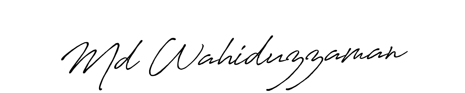 Make a beautiful signature design for name Md Wahiduzzaman. With this signature (Antro_Vectra_Bolder) style, you can create a handwritten signature for free. Md Wahiduzzaman signature style 7 images and pictures png