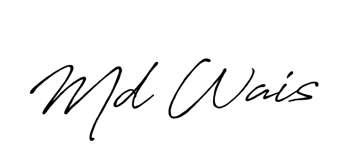 It looks lik you need a new signature style for name Md Wais. Design unique handwritten (Antro_Vectra_Bolder) signature with our free signature maker in just a few clicks. Md Wais signature style 7 images and pictures png