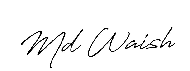Make a beautiful signature design for name Md Waish. With this signature (Antro_Vectra_Bolder) style, you can create a handwritten signature for free. Md Waish signature style 7 images and pictures png