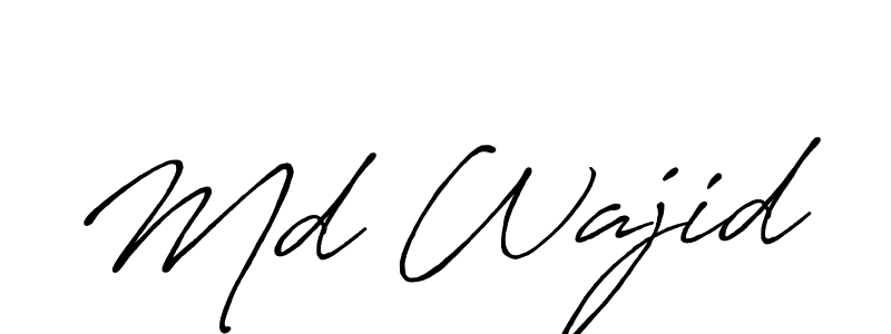 Make a beautiful signature design for name Md Wajid. With this signature (Antro_Vectra_Bolder) style, you can create a handwritten signature for free. Md Wajid signature style 7 images and pictures png