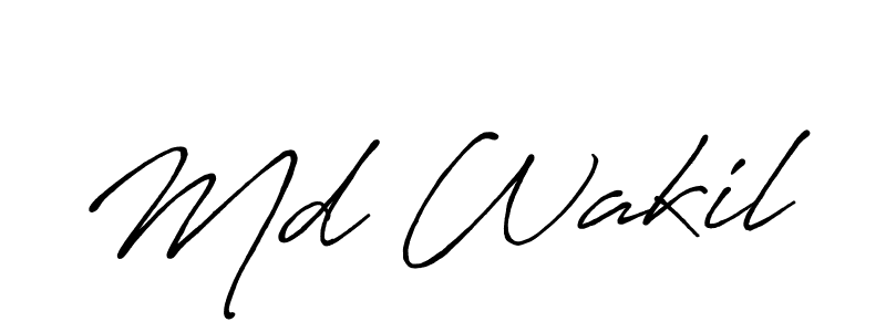 if you are searching for the best signature style for your name Md Wakil. so please give up your signature search. here we have designed multiple signature styles  using Antro_Vectra_Bolder. Md Wakil signature style 7 images and pictures png