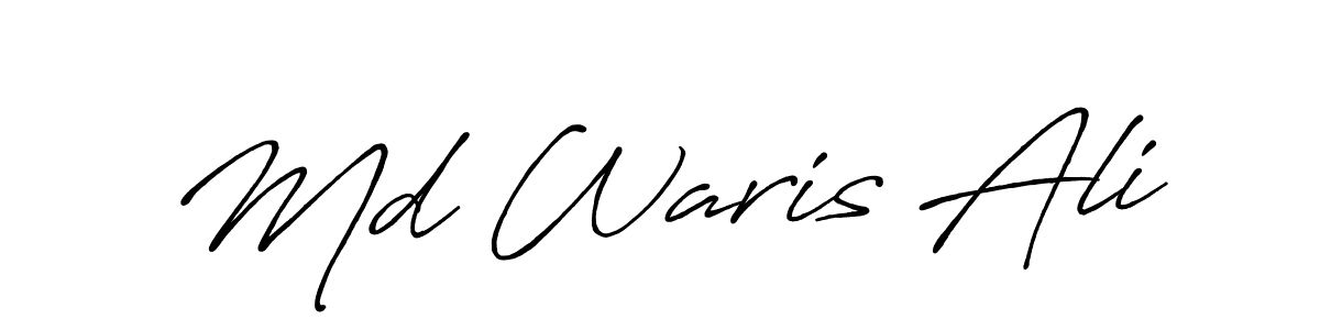 It looks lik you need a new signature style for name Md Waris Ali. Design unique handwritten (Antro_Vectra_Bolder) signature with our free signature maker in just a few clicks. Md Waris Ali signature style 7 images and pictures png