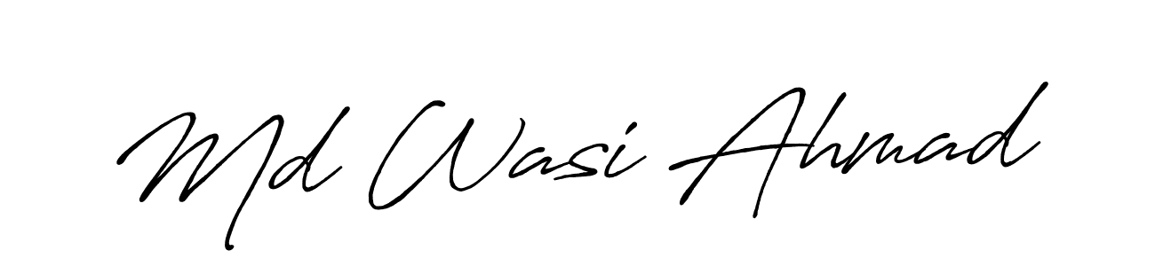It looks lik you need a new signature style for name Md Wasi Ahmad. Design unique handwritten (Antro_Vectra_Bolder) signature with our free signature maker in just a few clicks. Md Wasi Ahmad signature style 7 images and pictures png