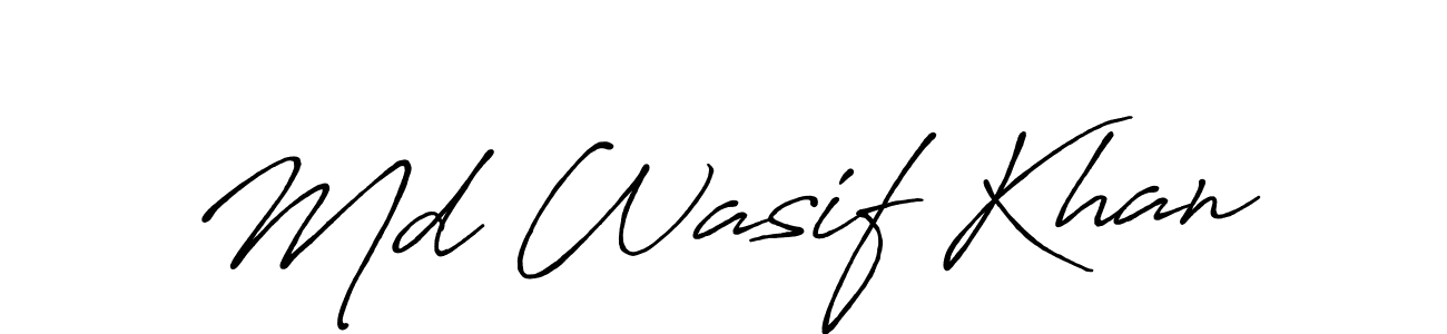 Design your own signature with our free online signature maker. With this signature software, you can create a handwritten (Antro_Vectra_Bolder) signature for name Md Wasif Khan. Md Wasif Khan signature style 7 images and pictures png