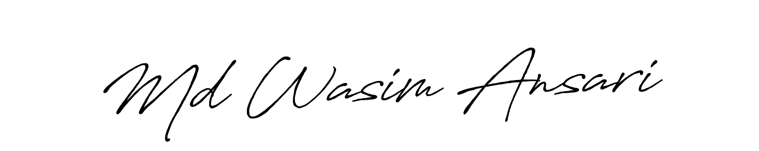 Make a beautiful signature design for name Md Wasim Ansari. With this signature (Antro_Vectra_Bolder) style, you can create a handwritten signature for free. Md Wasim Ansari signature style 7 images and pictures png